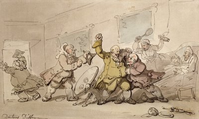 Dokters verschillen van mening door Thomas Rowlandson